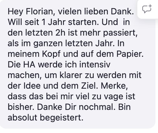 Review von Workshop-Teilnehmerin