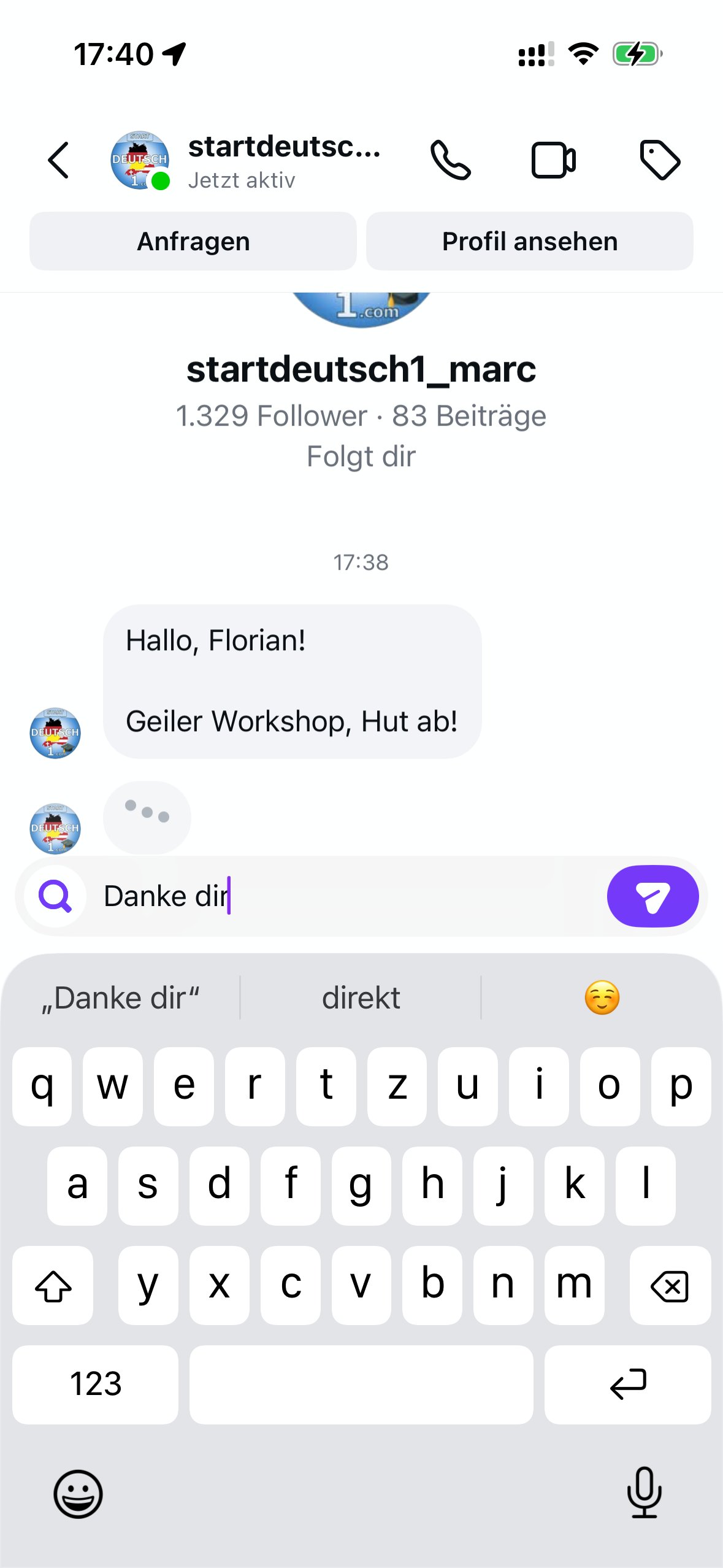 Review von startdeutsch1_marc (Instagram)