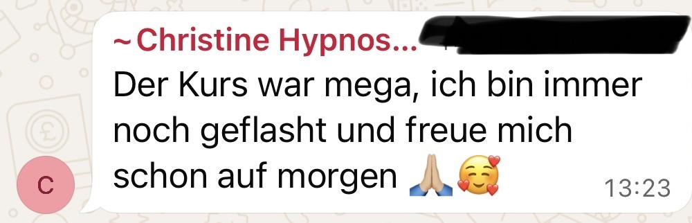 Review von Christine (Hypnose)