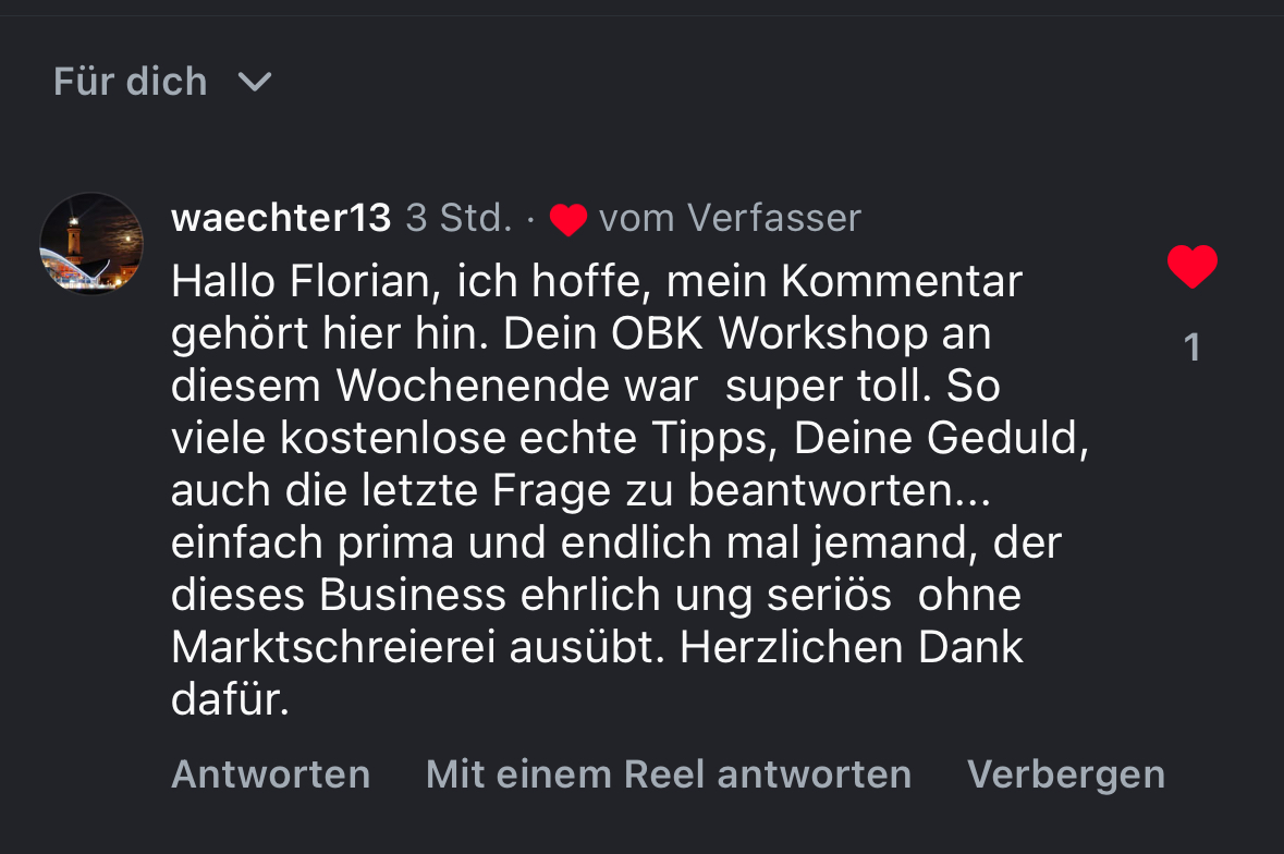 Review von waechter13 (Instagram)