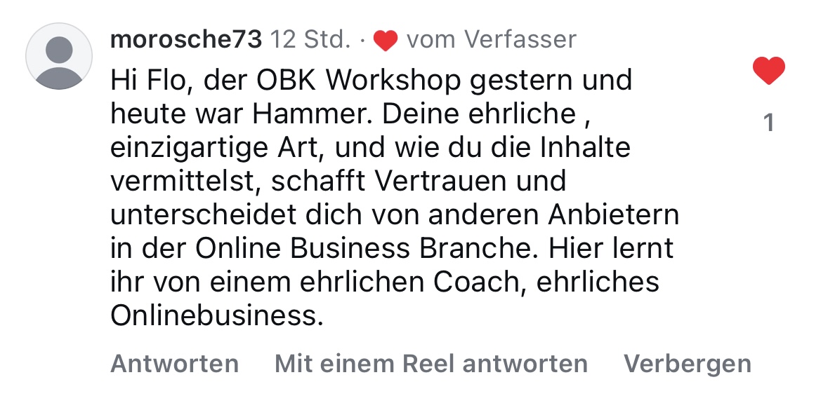 Review von morosche73 (Instagram)
